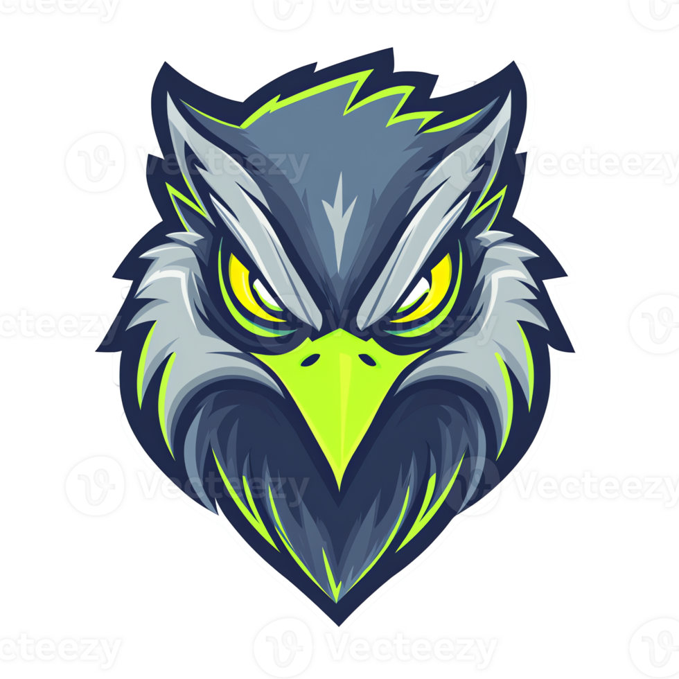 Aggressive owl esports logo design on transparent background a powerful mascot for gaming teams png