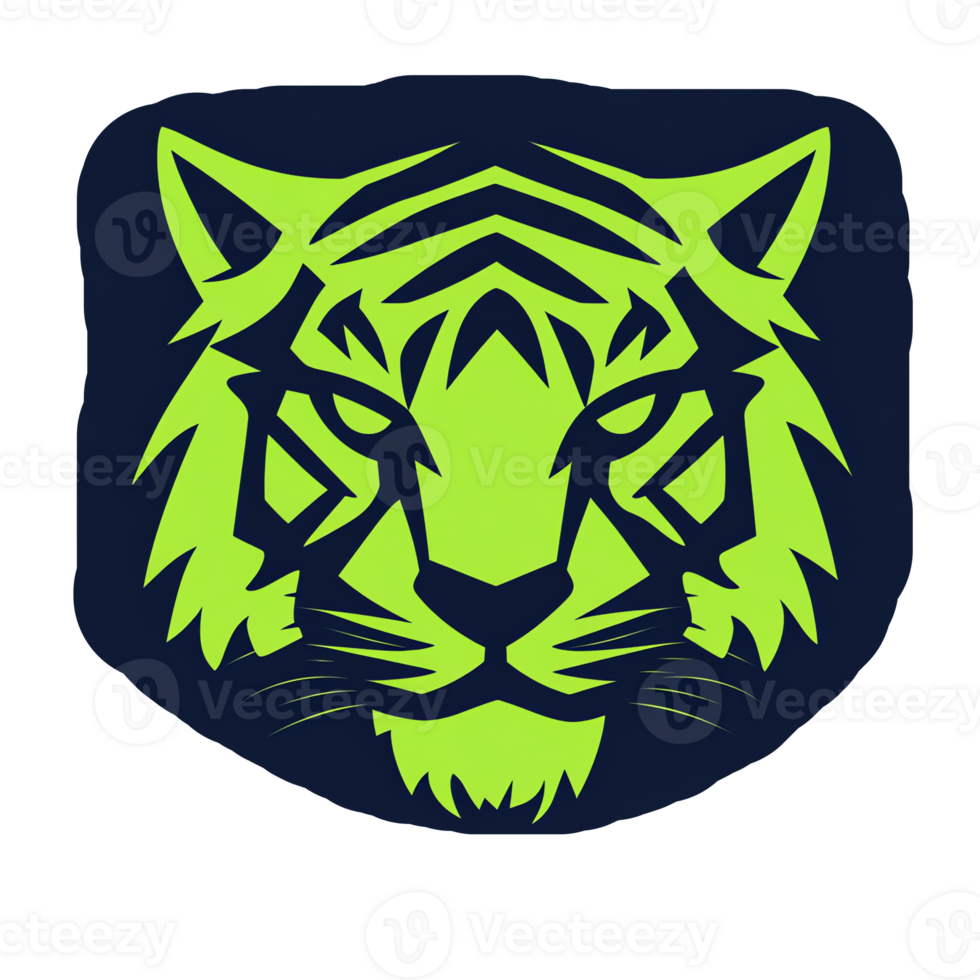 Fierce tiger head logo design on transparent background a powerful symbol of strength and wildness png