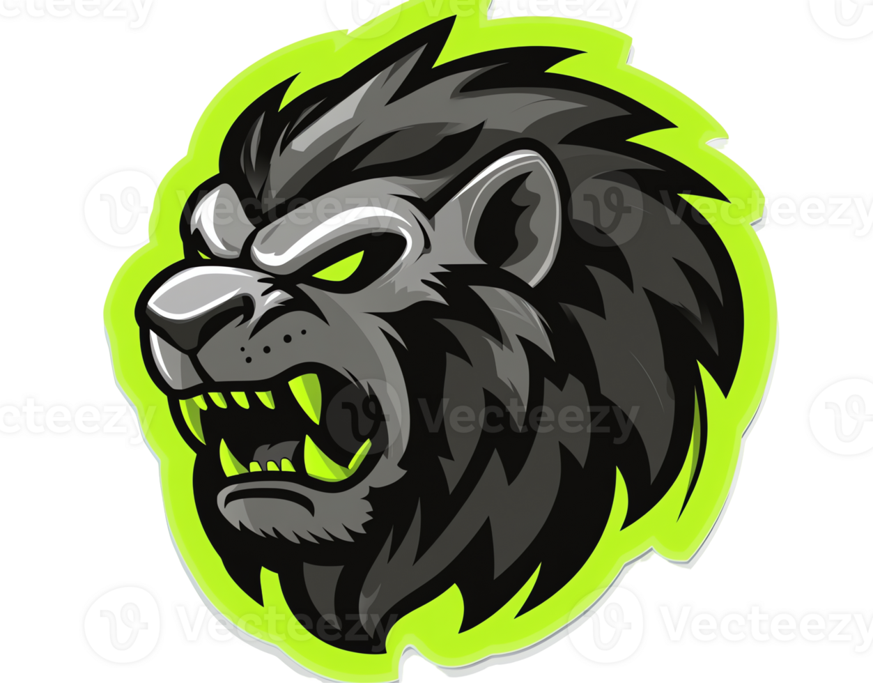lion head logo design on transparent background a majestic symbol of power and strength png