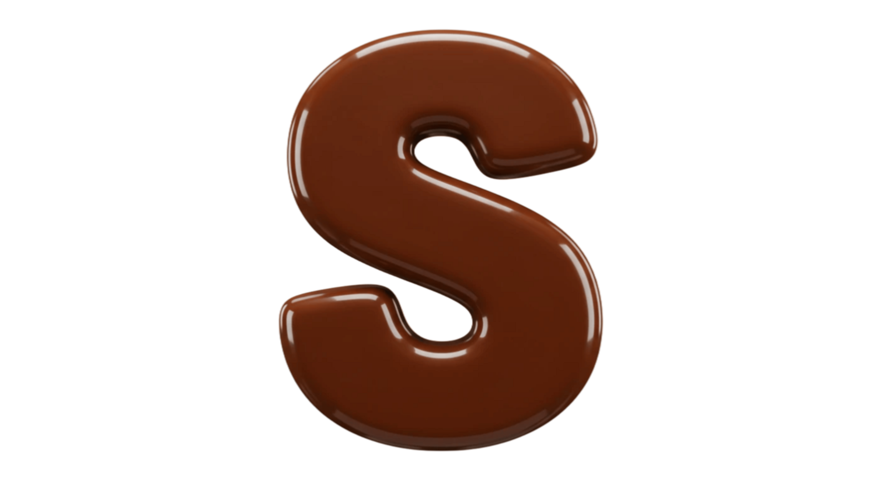 Chocolate letter s, cute letter s png