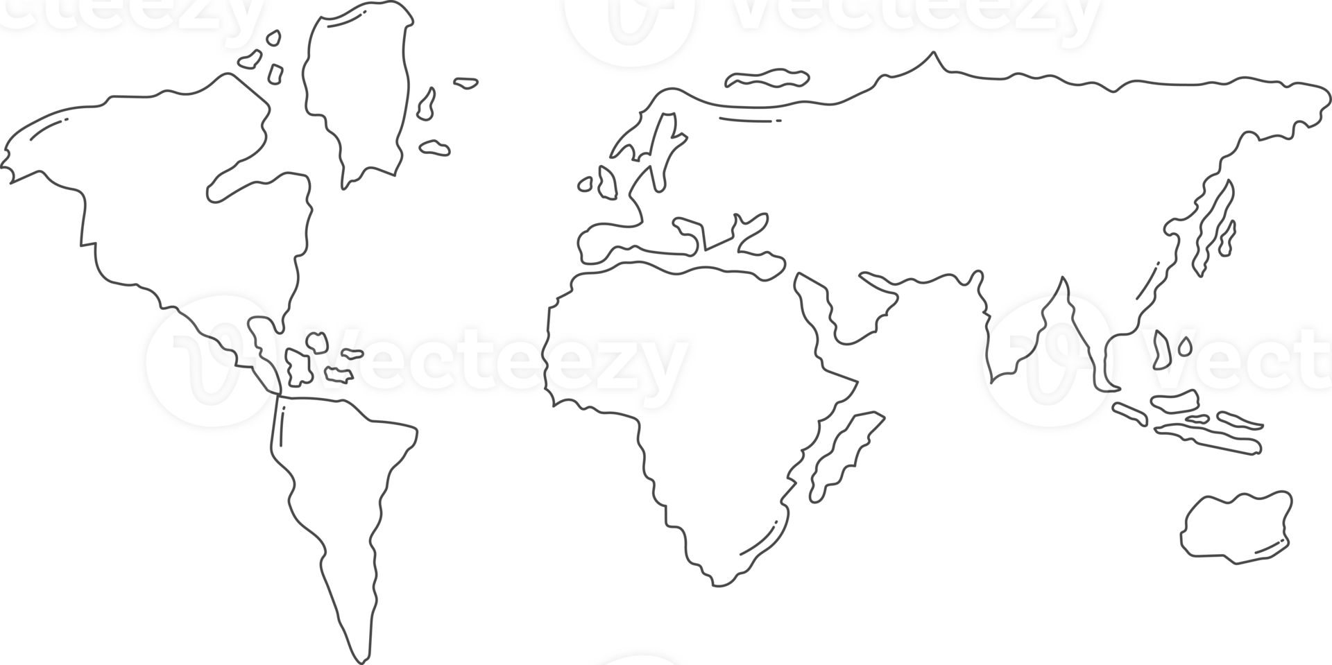 World map illustration for coloring. png