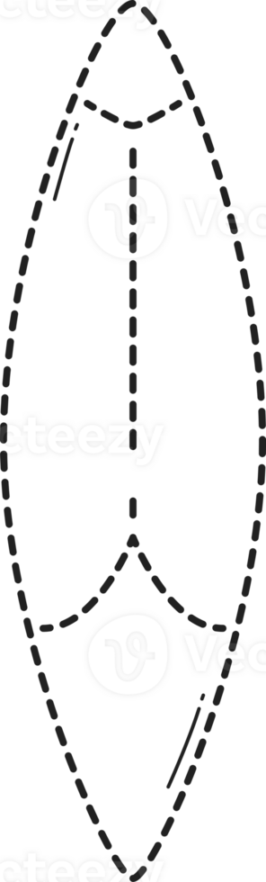 Dotted surfboard tracing, oval type. png