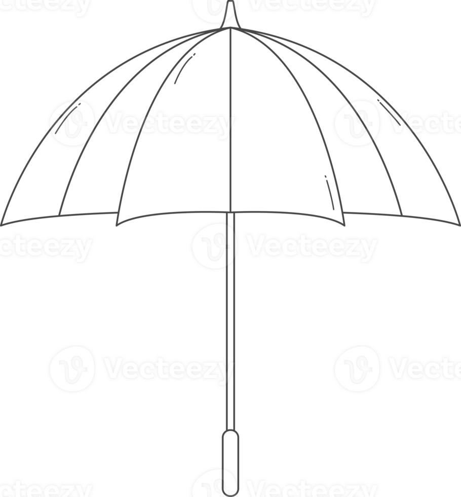 Umbrella illustration for coloring. png
