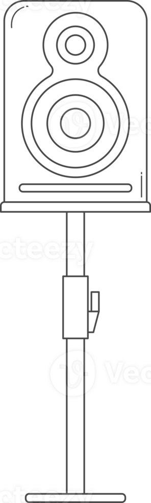 Floorstanding Speaker illustration for coloring. png