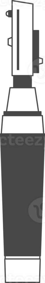 Eye testing, ophthalmoscope illustration. png