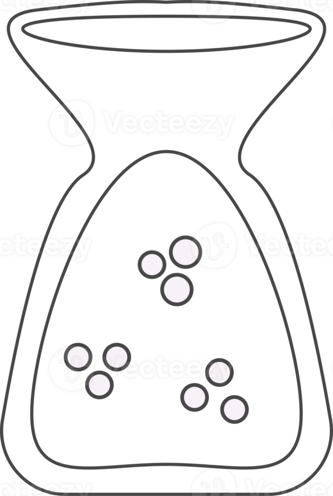 Science items icon. Beaker with solution. png