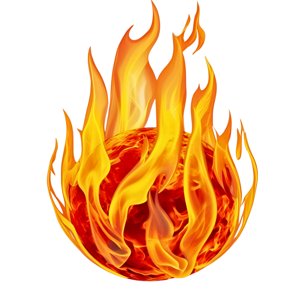 Hot Fireball Flame Red Yellow Illustration png