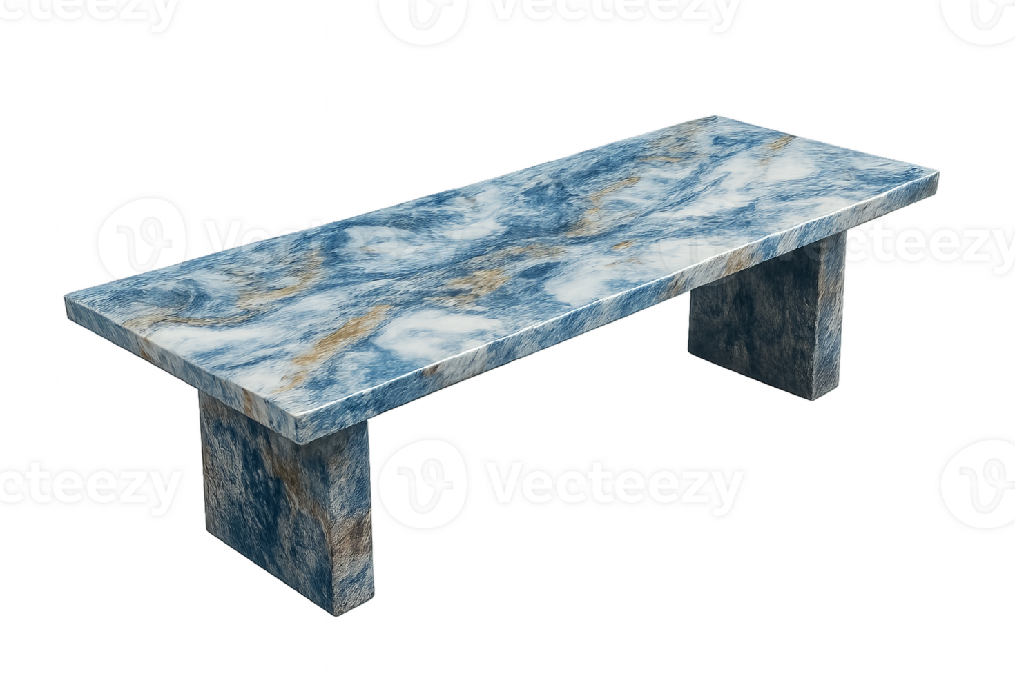 Elegant Blue Marble Table with Simple Design for Modern Spaces png