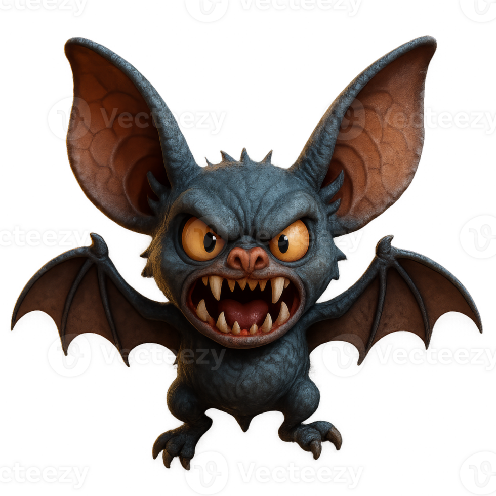 Artistic Representation of a Bat Monster Character Design Concept png