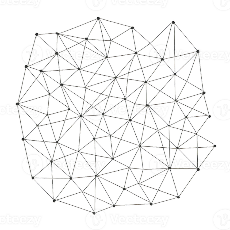 Abstract Mesh Network Design with Simple Geometric Lines and Node png