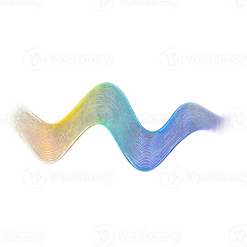 Abstract Wave Motion Design with Colorful Fluid Lines in Motion png
