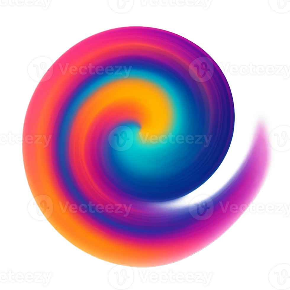 Colorful Swirl Pattern with Smooth Gradient Effect for Design Use png