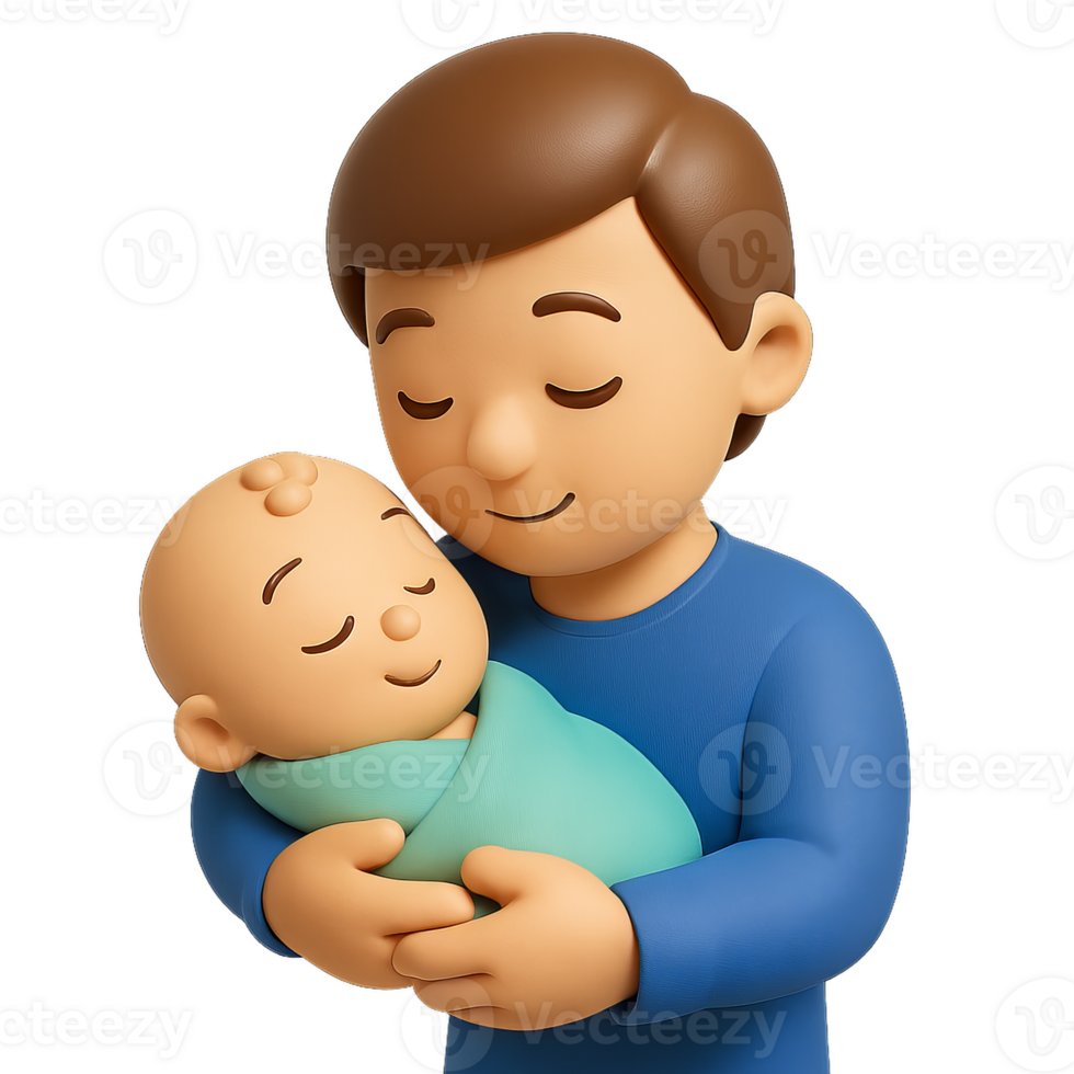 Tender Moment Between Parent and Newborn in Soft Colors png