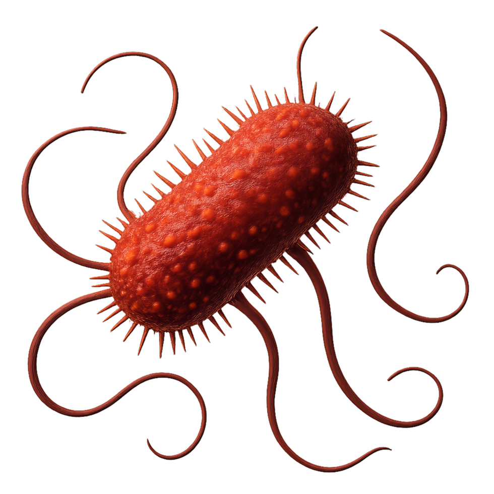 3D Illustration of Colorful Bacteria in Detailed and Vibrant Design png