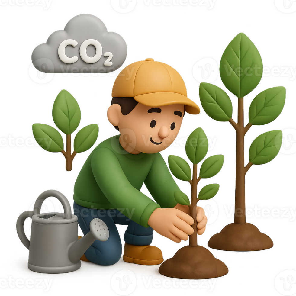 Simple Initiative for Planting Trees and Reducing CO2 Emissions png