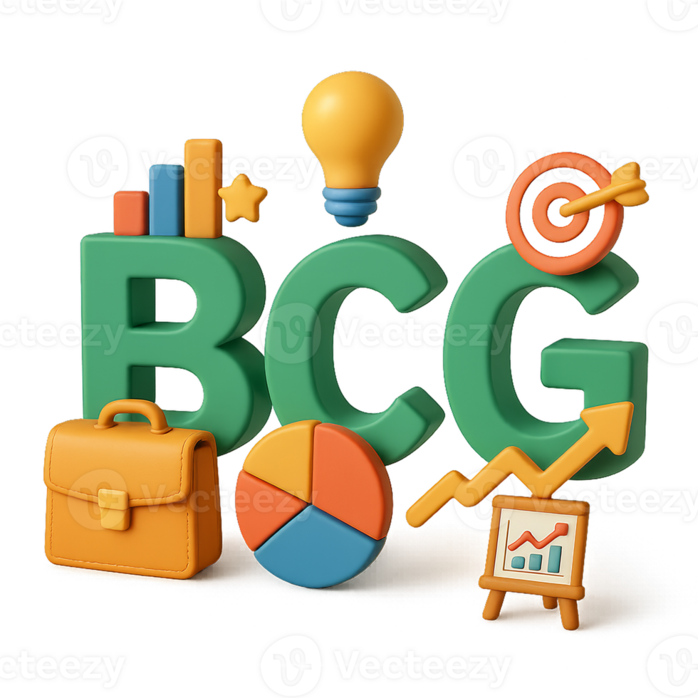 3D Business Concept with Colorful Elements and Graphical Features png