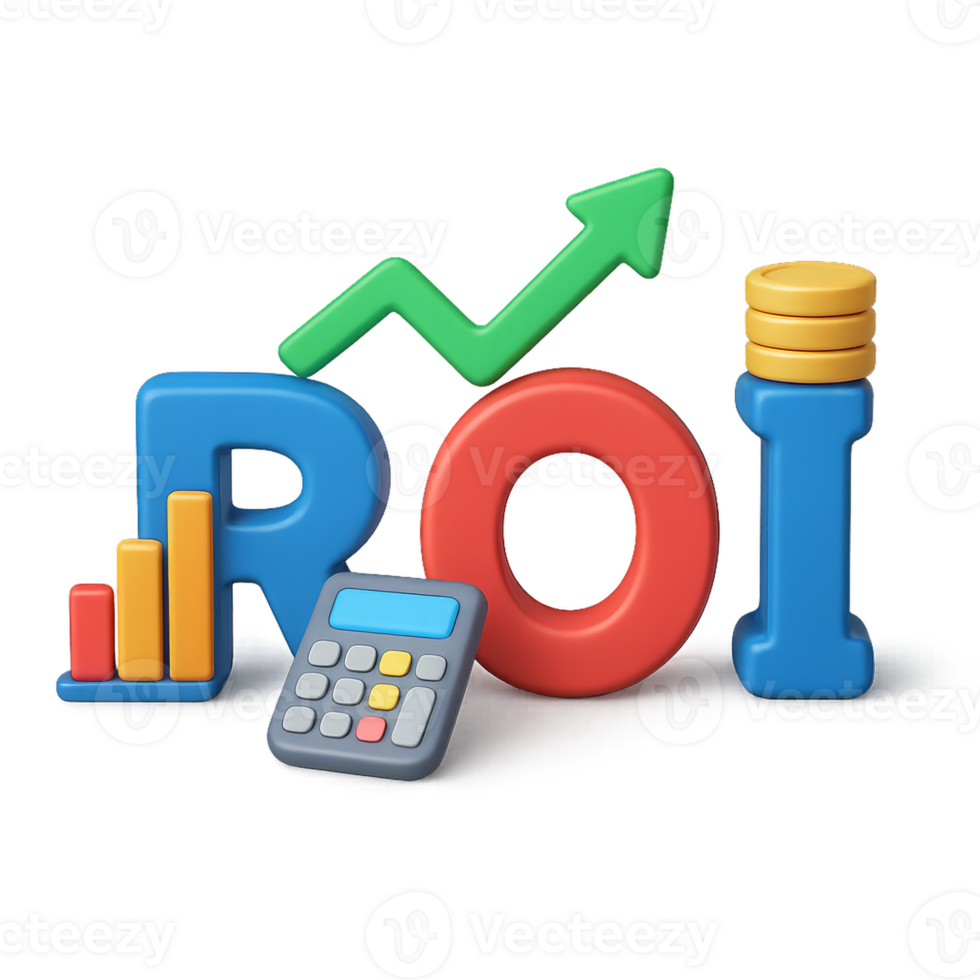 3D Design Elements for Visualizing ROI in Simple Concepts png