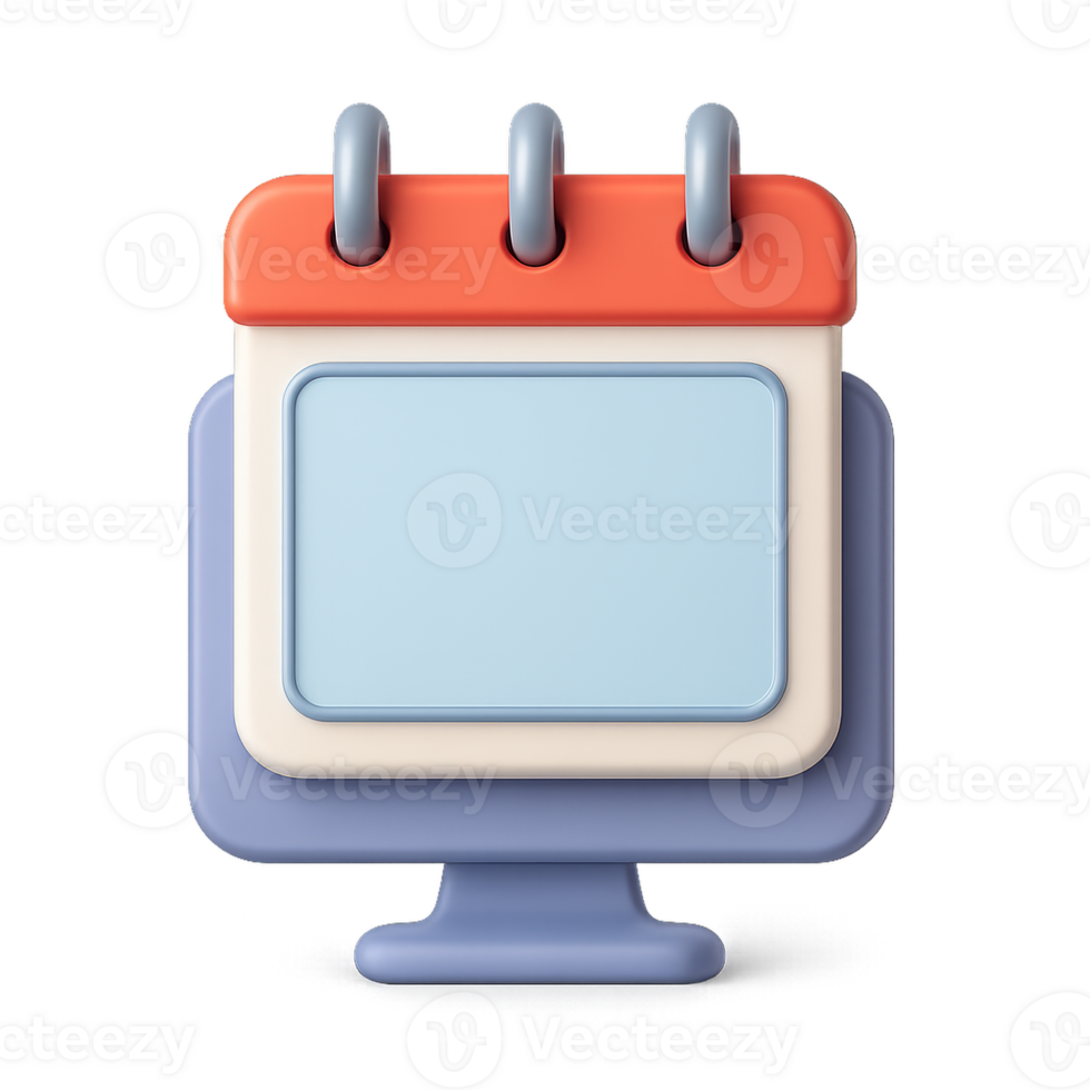 Simple 3D Digital Calendar for Planning and Organization Needs png