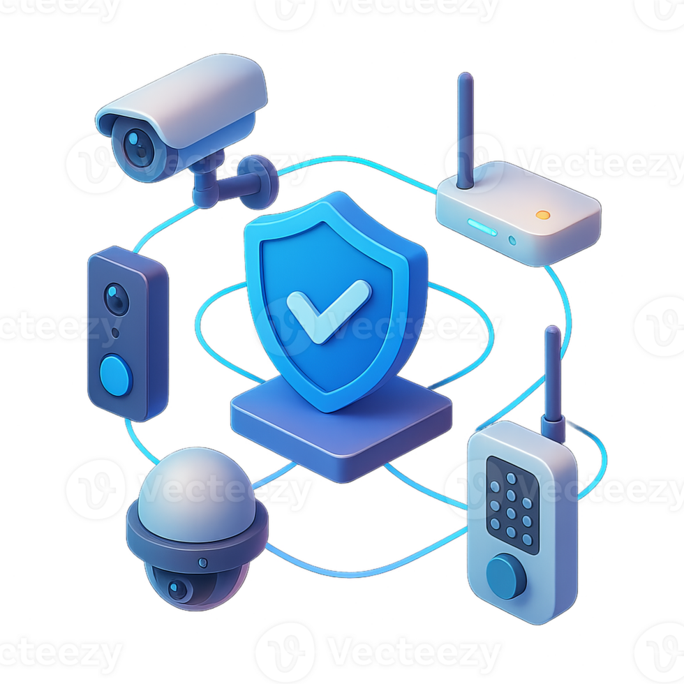 Smart Security Network Devices for Enhanced Home Protection png