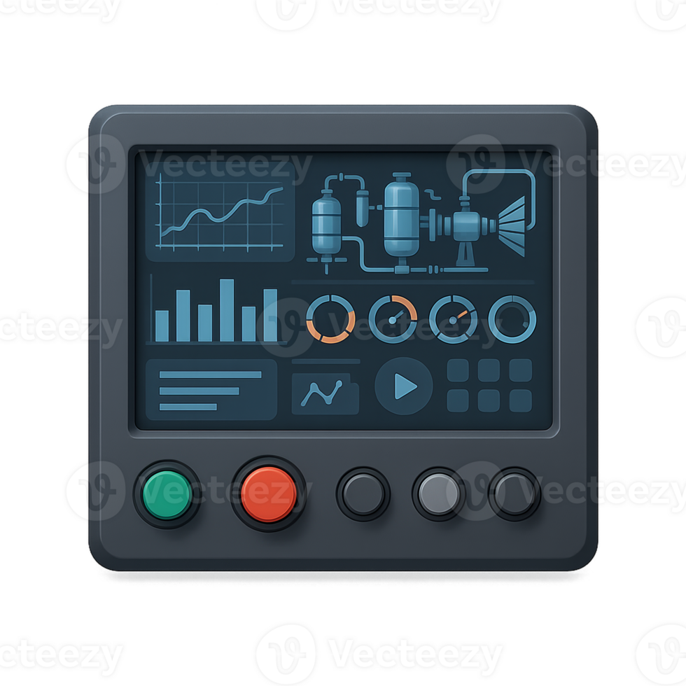 Industrial Technology Display Panel for Process Monitoring and Control png