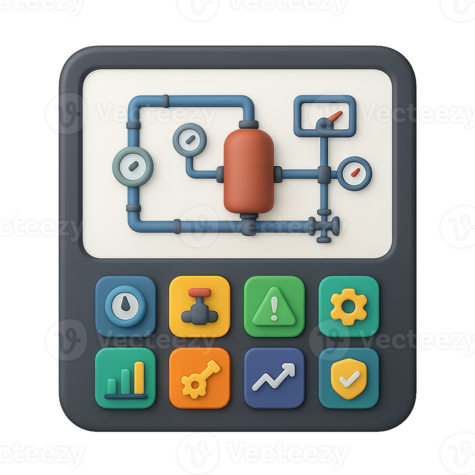 3D Piping Interface for Simple Composition in Flow Management png