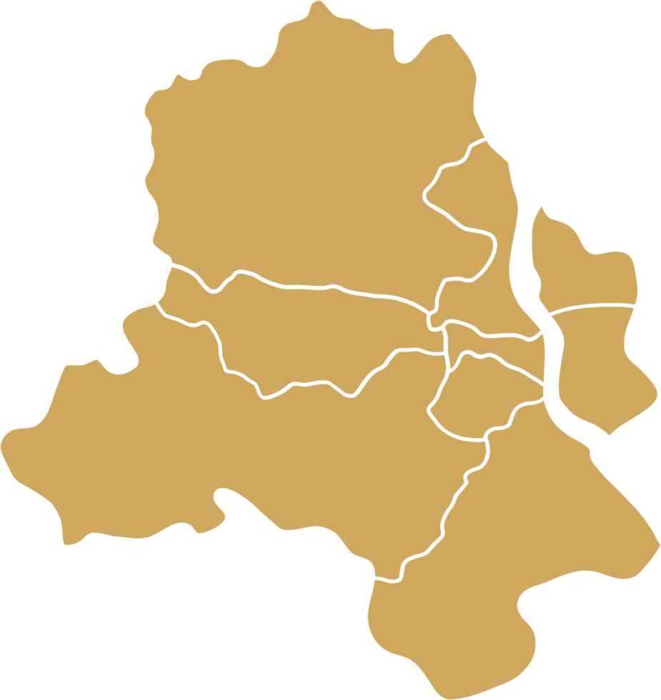 Doodle freehand drawing of Delhi city map. png