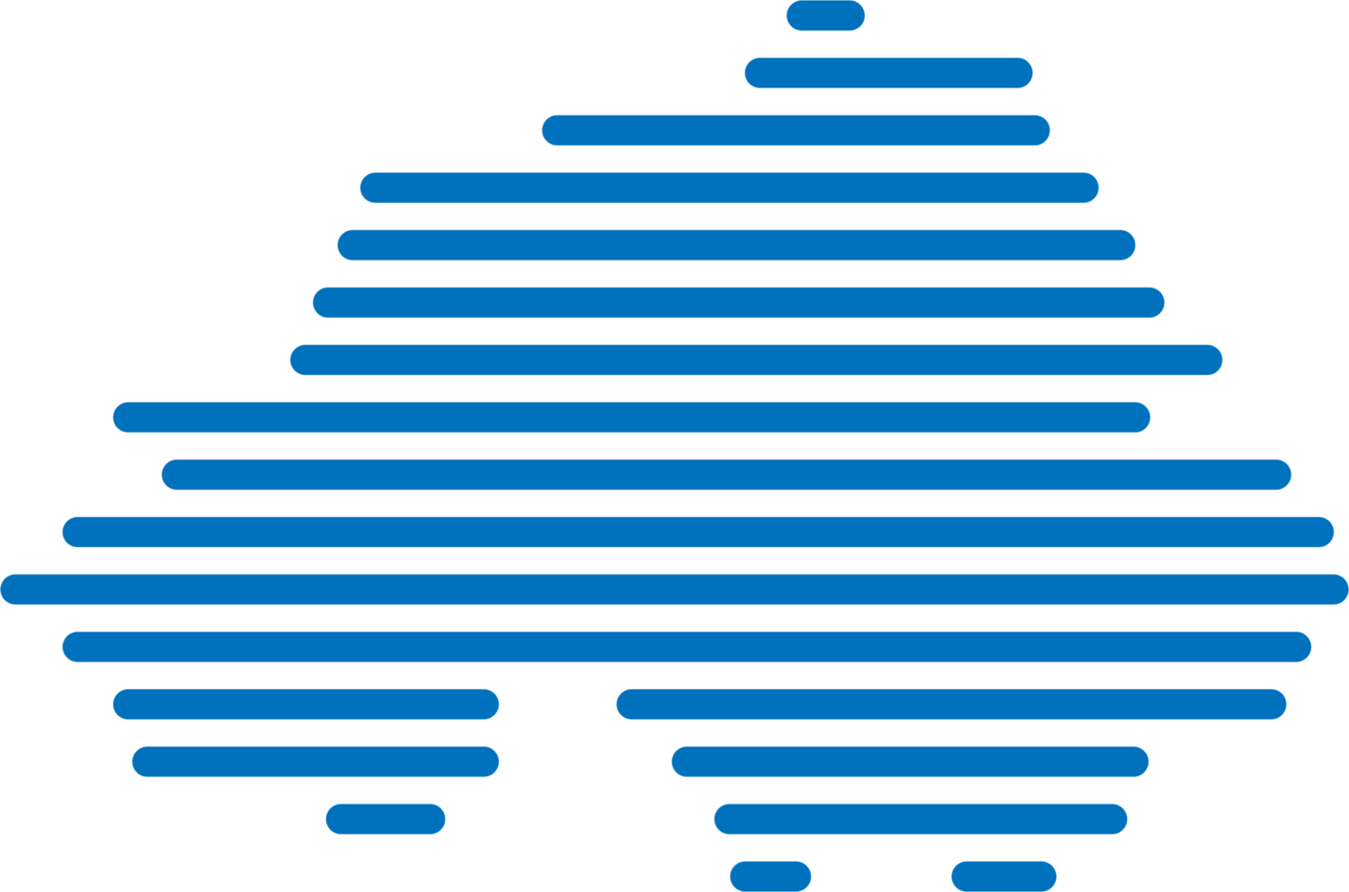 horizontal line drawing of northern ireland map. png