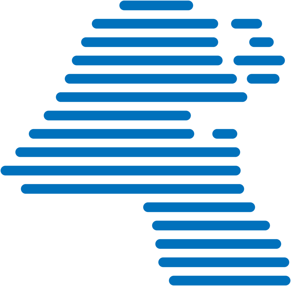 horizontal line drawing of kuwait map. png
