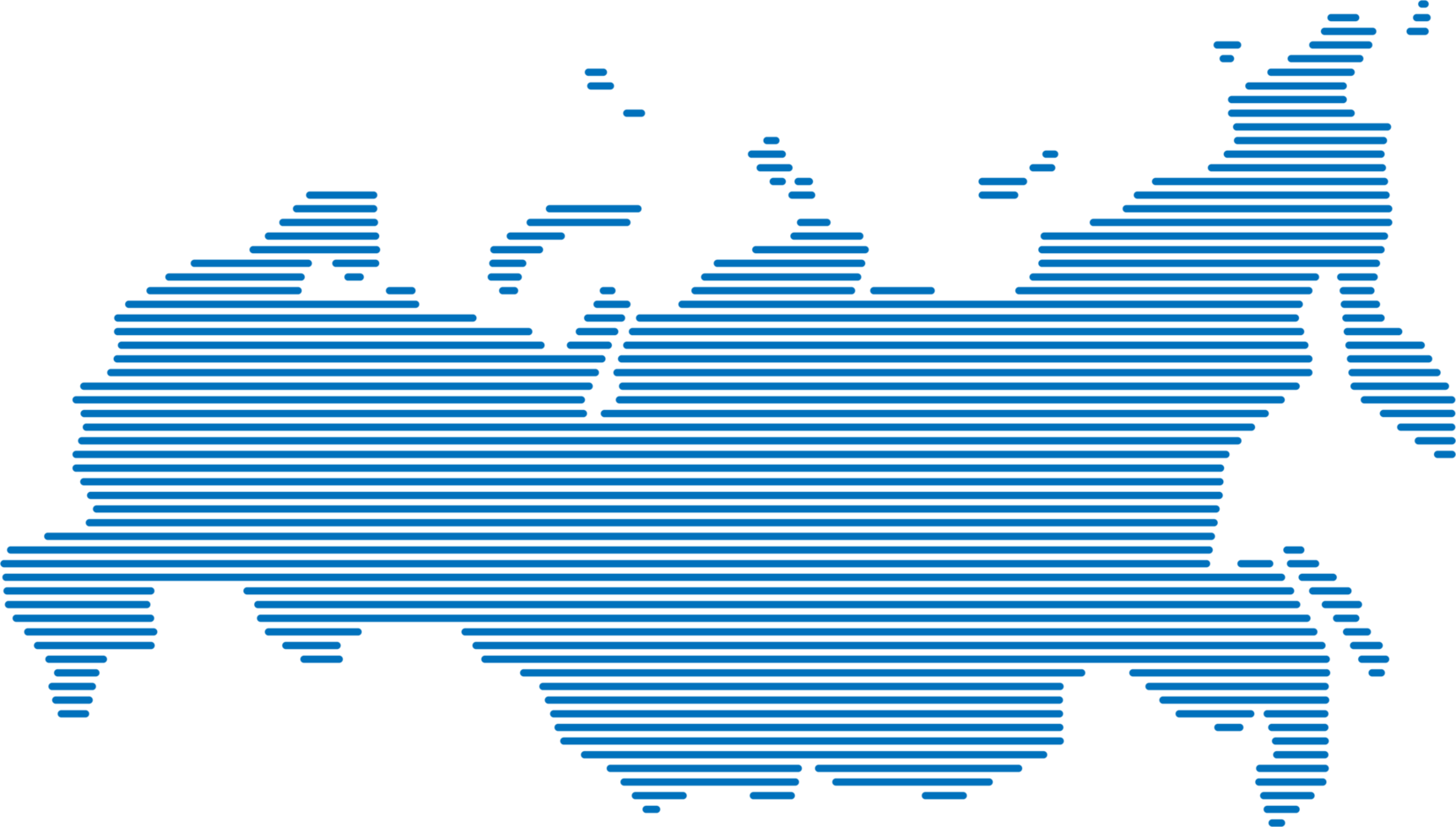 horizontal line drawing of russia map. png