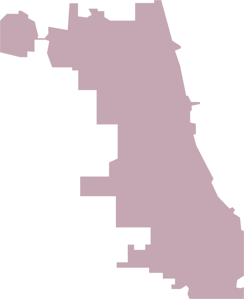 freehand drawing of Chicago city map. png