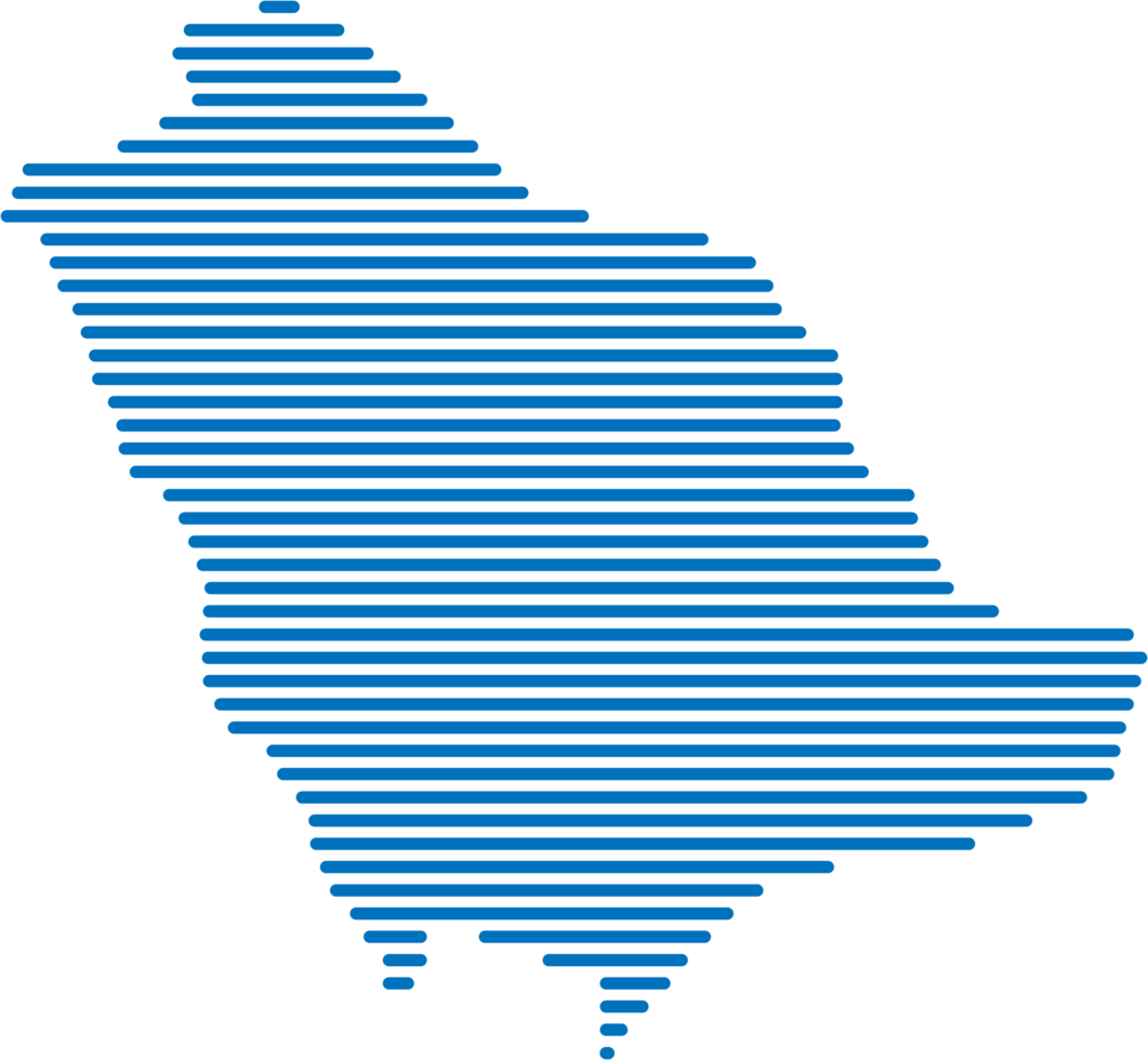 horizontal line drawing of saudi arabia map. png