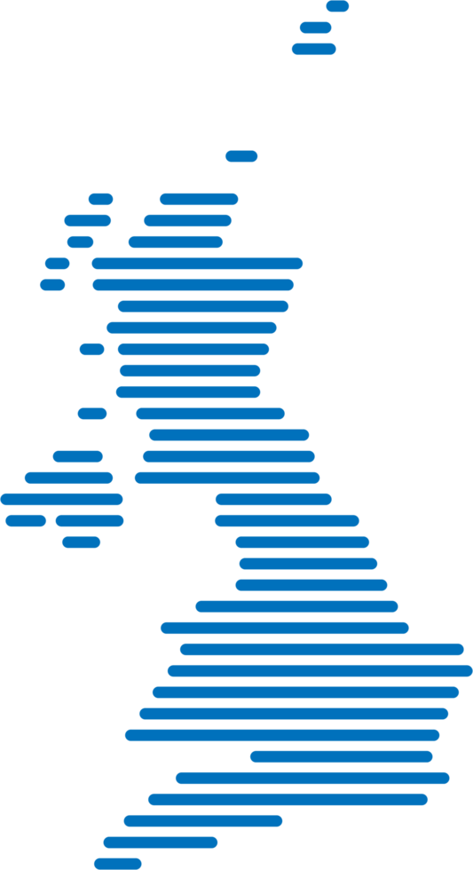 horizontal line drawing of united kingdom map. png