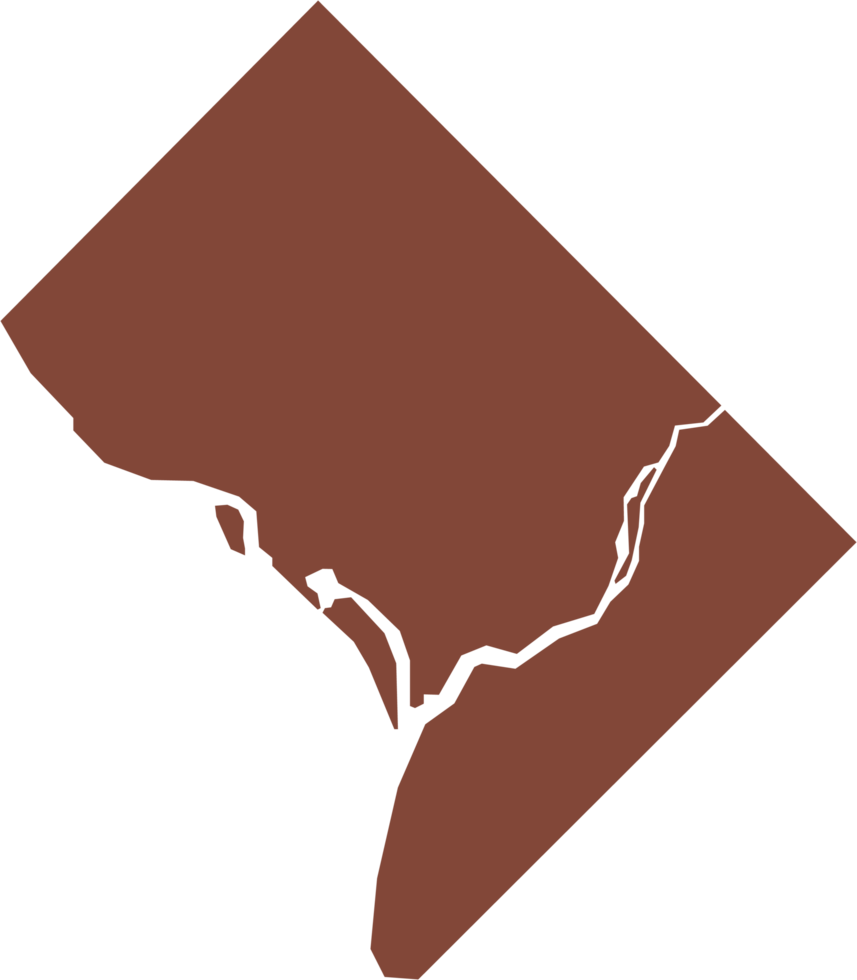 freehand drawing of Washington DC city map. png