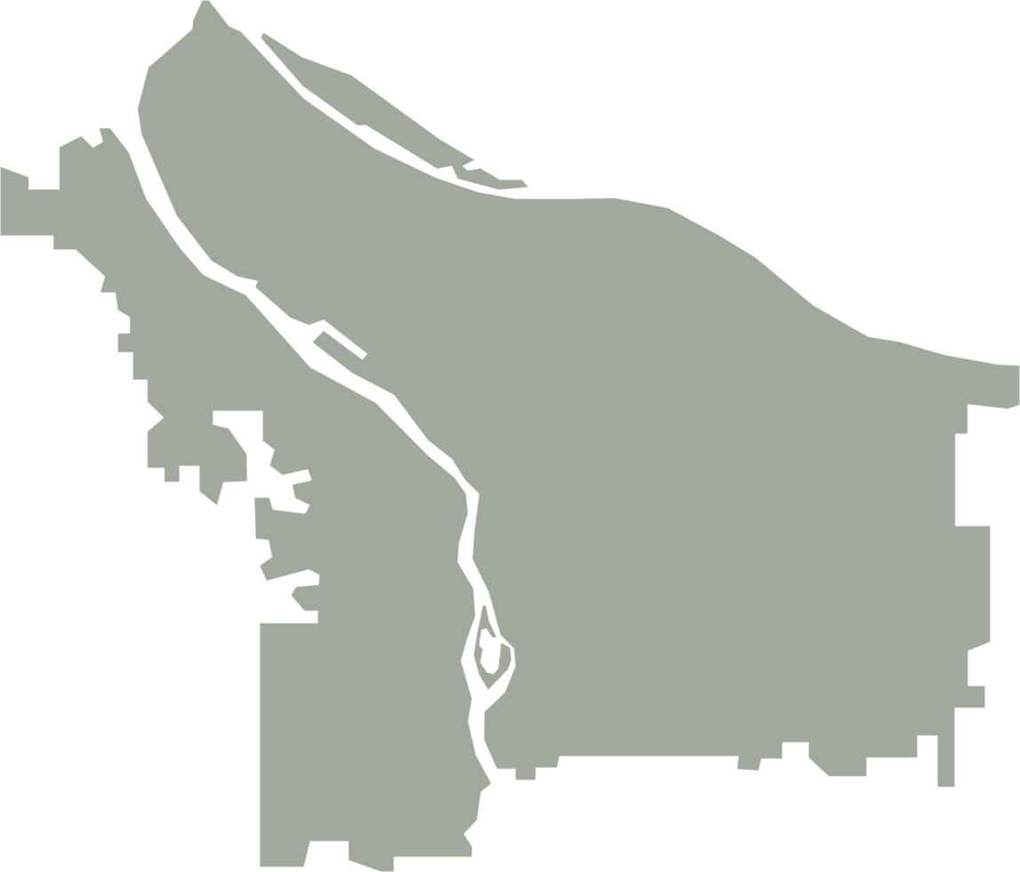 freehand drawing of Portland city map. png