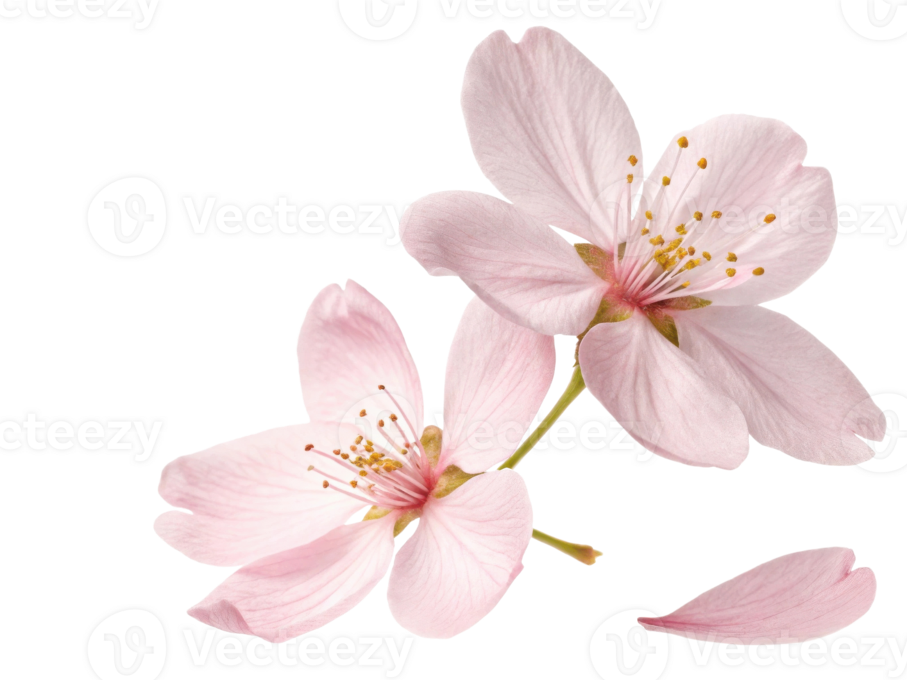 Delicate cherry blossom flowers in soft pink hues create serene and beautiful scene, perfect for springtime inspiration png