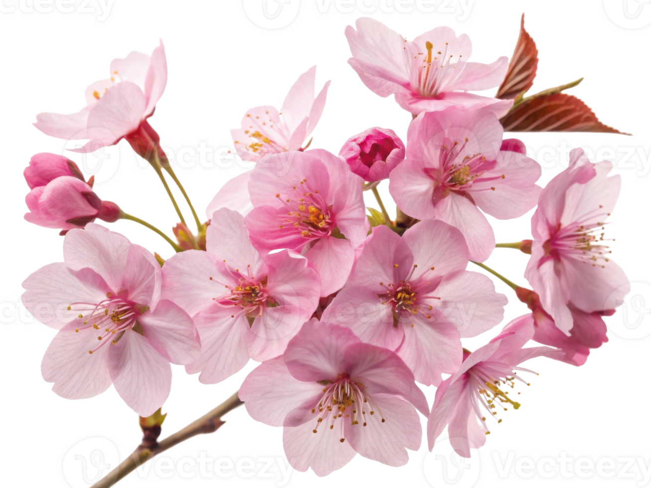 Beautiful cherry blossoms bloom with delicate pink flowers, creating serene and enchanting atmosphere in spring png