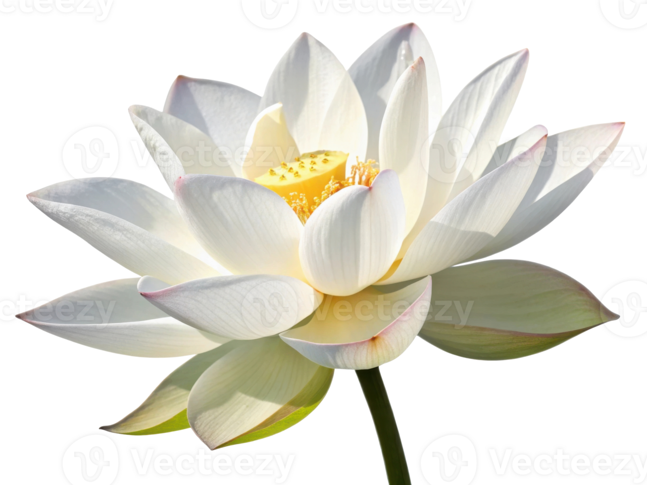 Beautiful lotus flower blooms gracefully with delicate petals and vibrant center, symbolizing purity and tranquility png