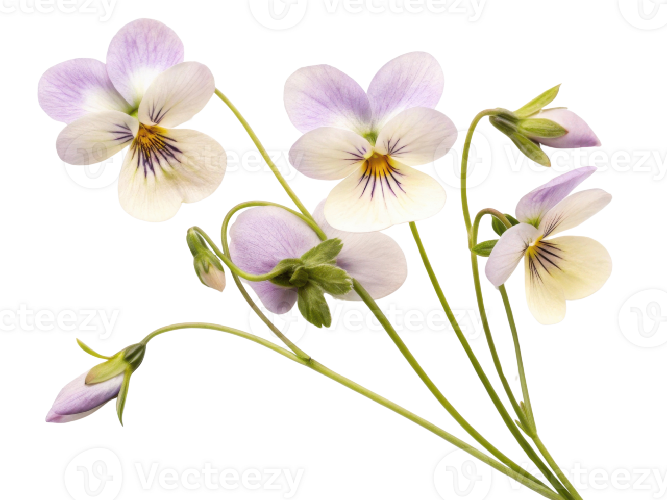 Violets are delicate flowers that bring sense of tranquility and beauty to any setting, showcasing their soft colors and graceful petals png