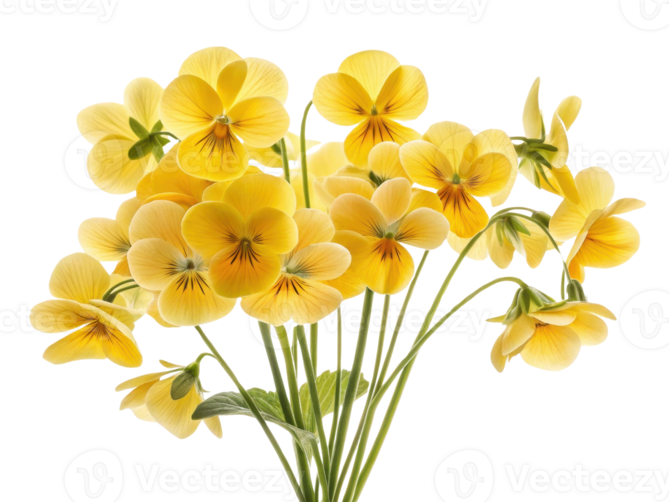 Bright and cheerful violets bloom in stunning display of yellow flowers, bringing joy and beauty to any setting png
