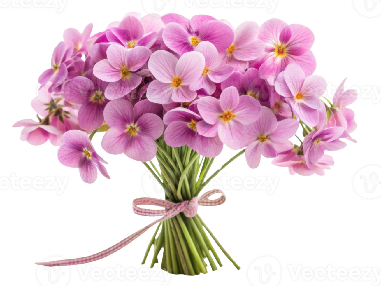 Beautiful violets bloom in delicate bouquet, showcasing their vibrant colors and charm, perfect for any occasion png