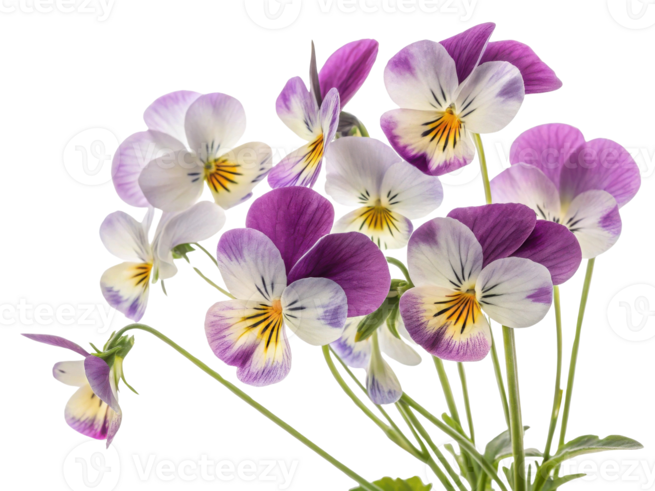 Violets are beautiful flowers that bring joy and color to any garden or arrangement. Their delicate petals and vibrant hues create stunning visual png