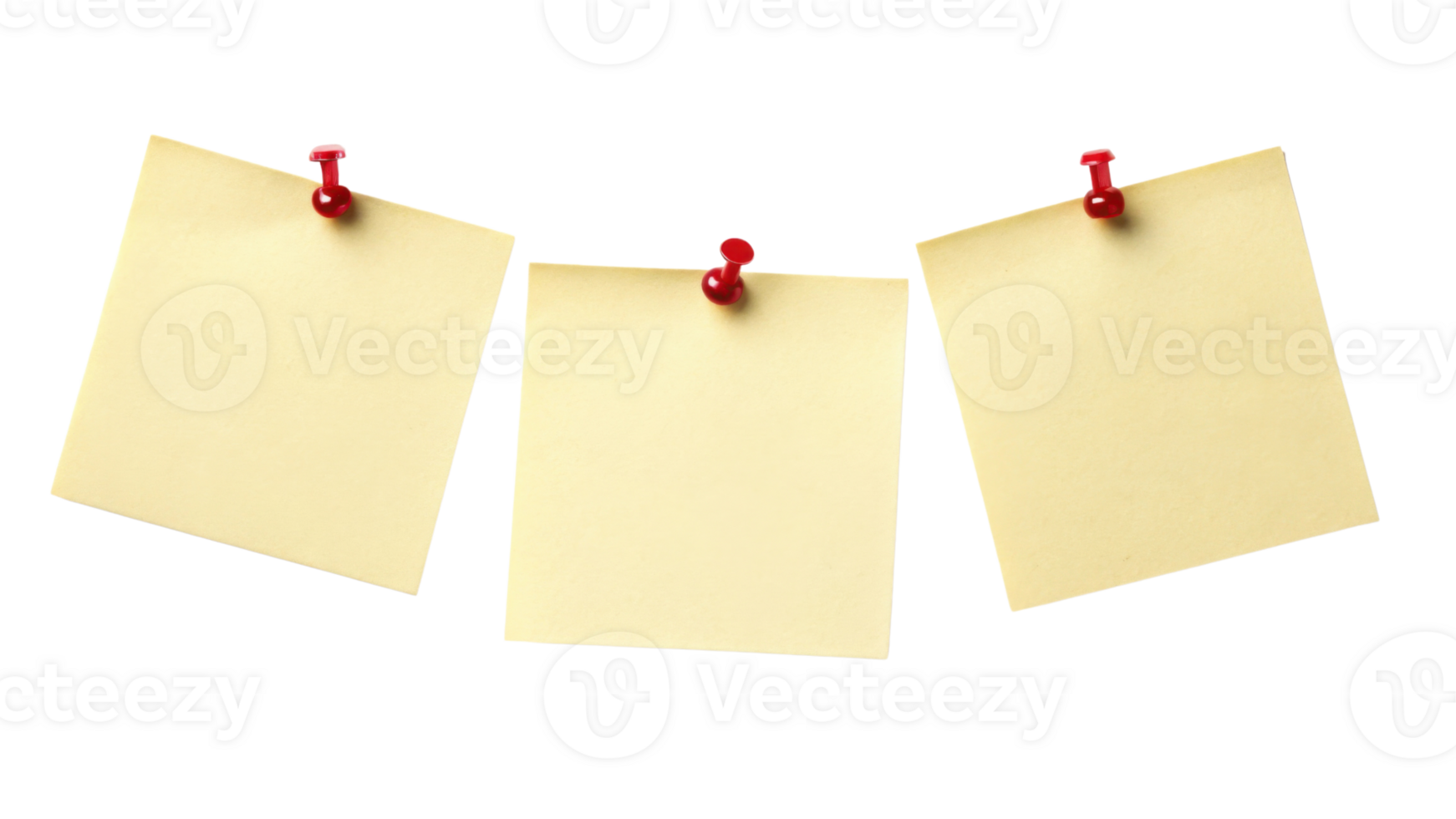 Sticky notes are pinned to surface, creating vibrant and organized display perfect for reminders and ideas png