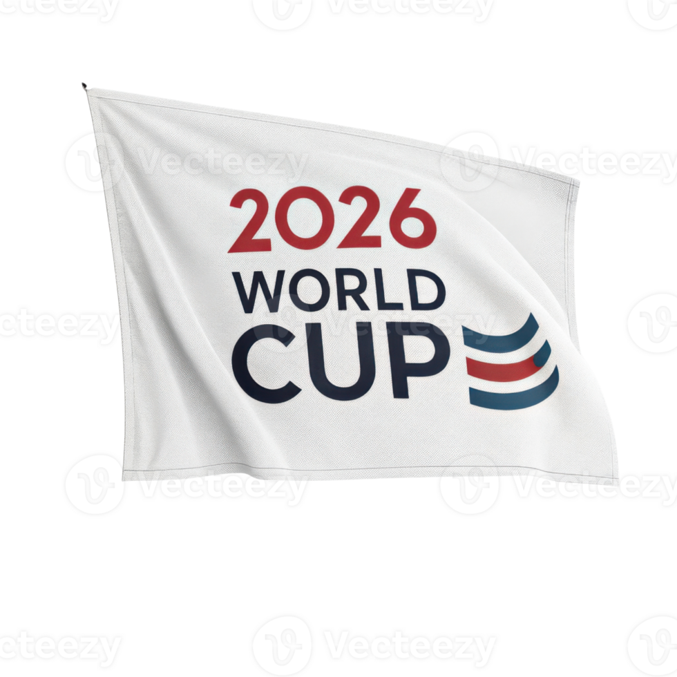 Celebrate excitement of 2026 World Cup with this vibrant flag symbolizing unity and sportsmanship in global arena png