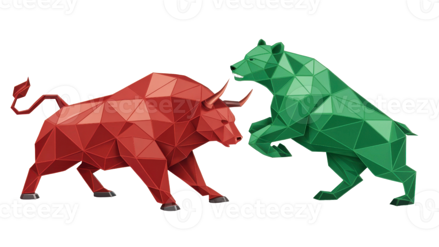 Market often sees dynamic interplay between bull and bear, symbolizing rise and fall of investments png