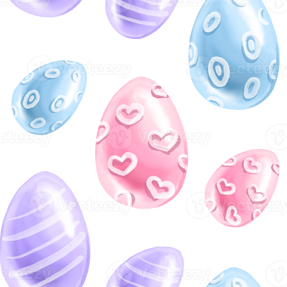 Easter eggs seamless pattern png