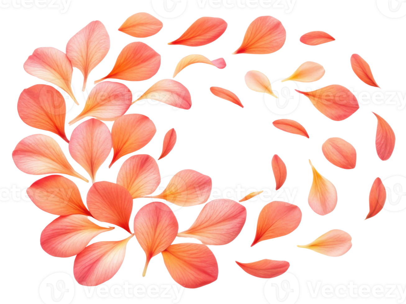 Beautiful petals create vibrant display of color and elegance, evoking sense of tranquility and natural beauty png