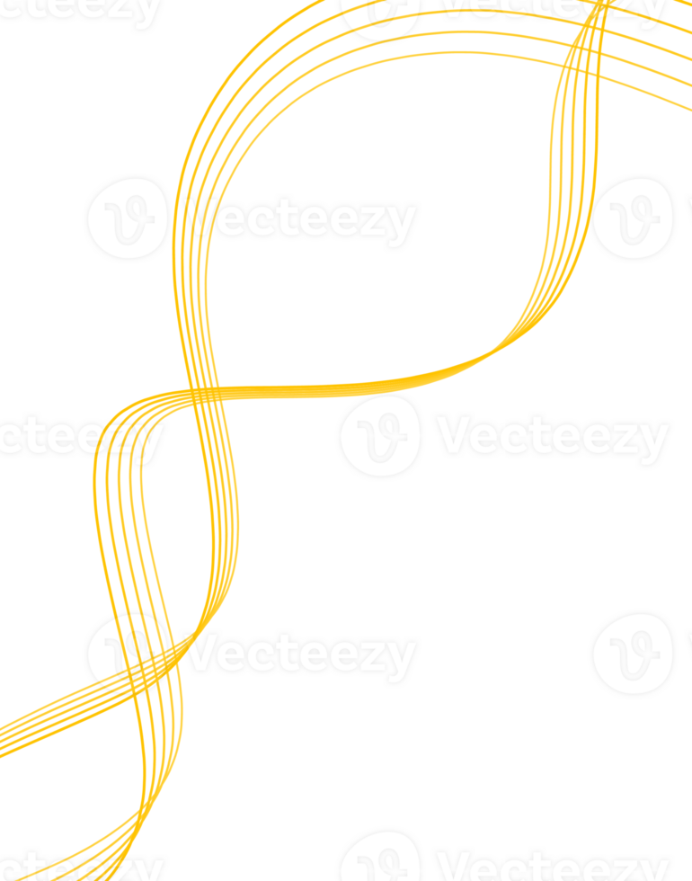 Yellow line wave elements luxury png