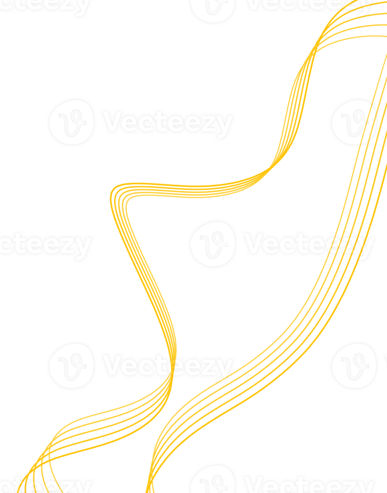 Golden line design elements decoration png