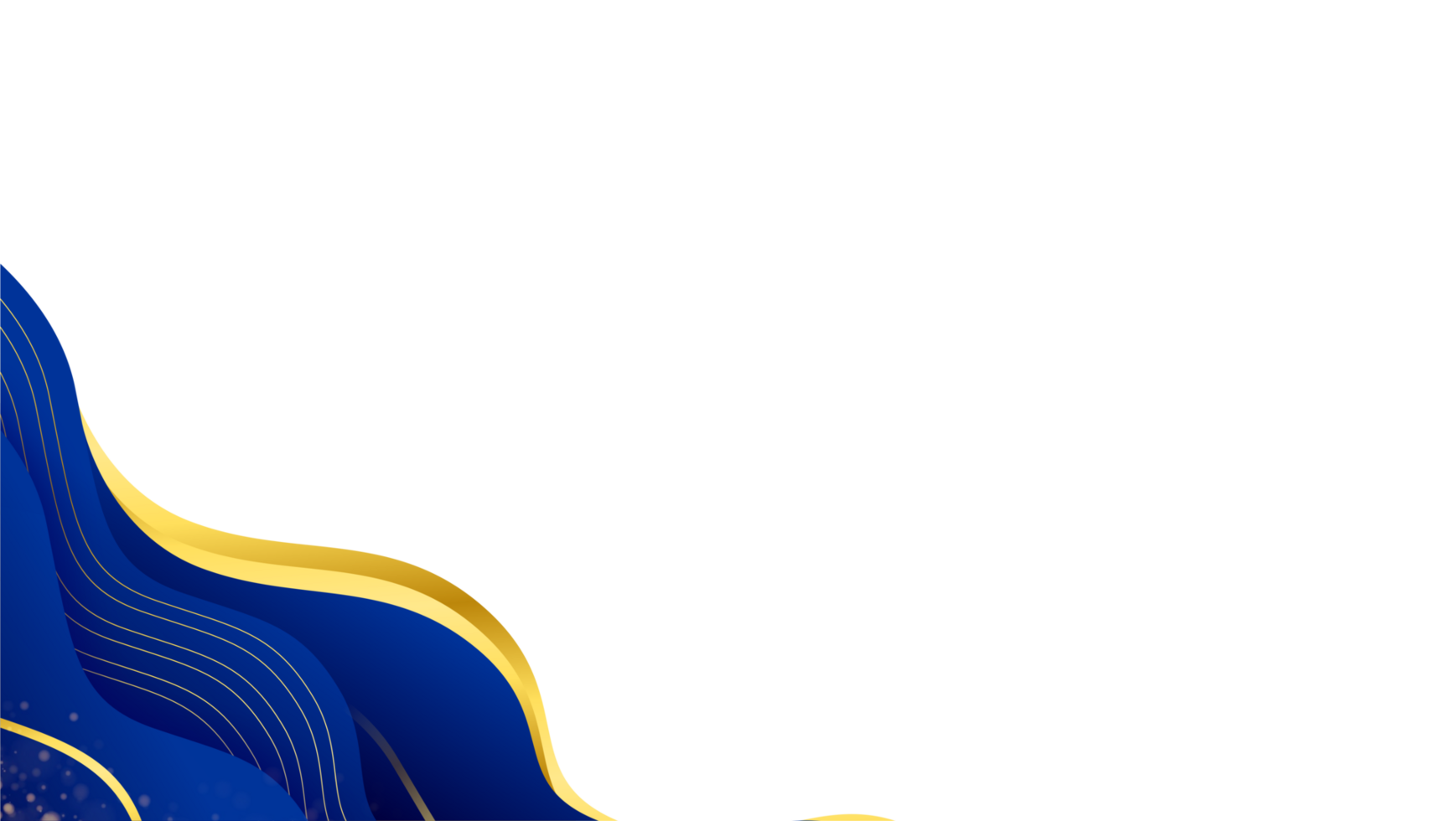 Elegant frame blue and gold wave background for luxury design png