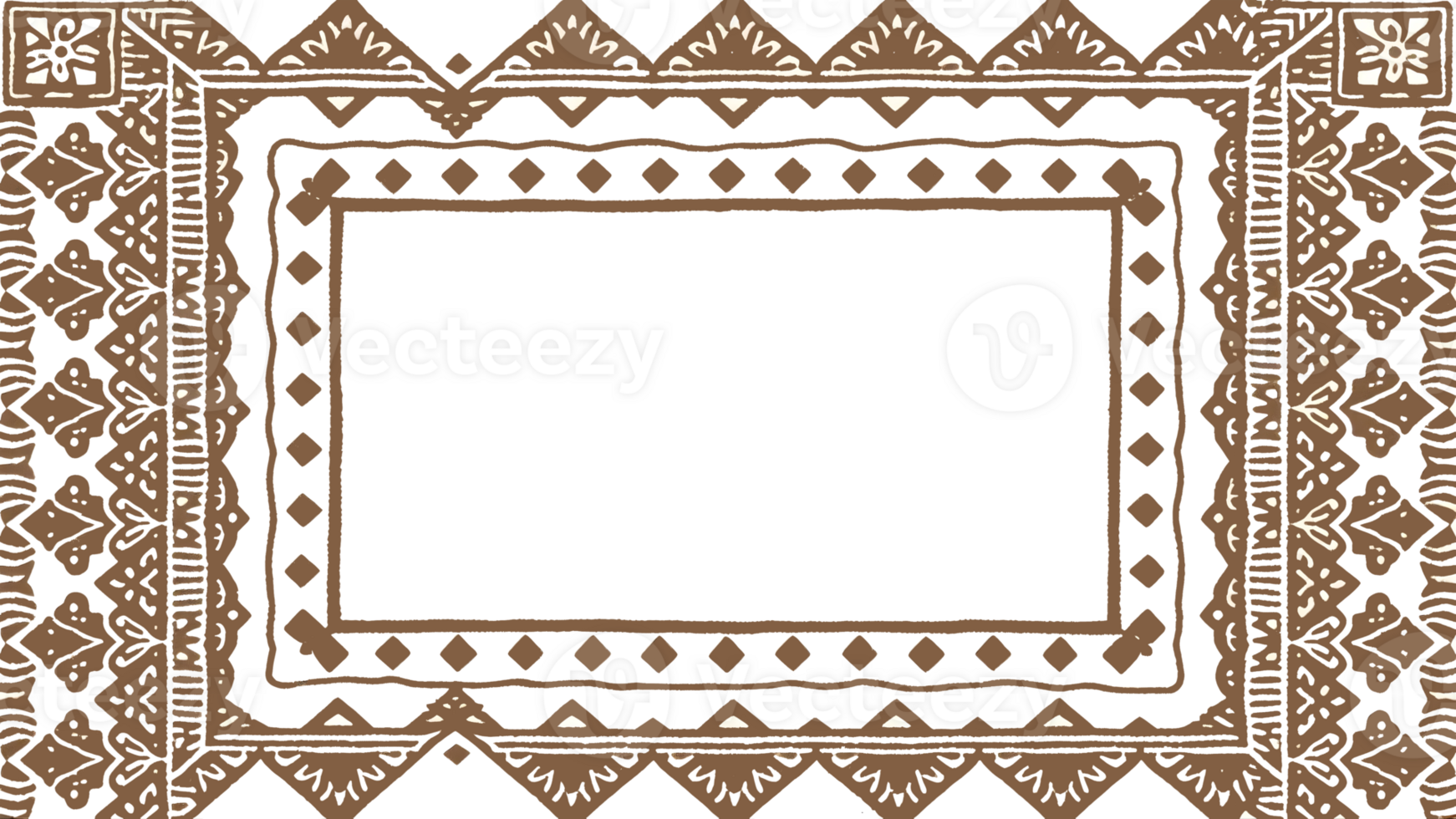 Background with border and frame for design, batik design, traditional design, template cover, insert picture or text png